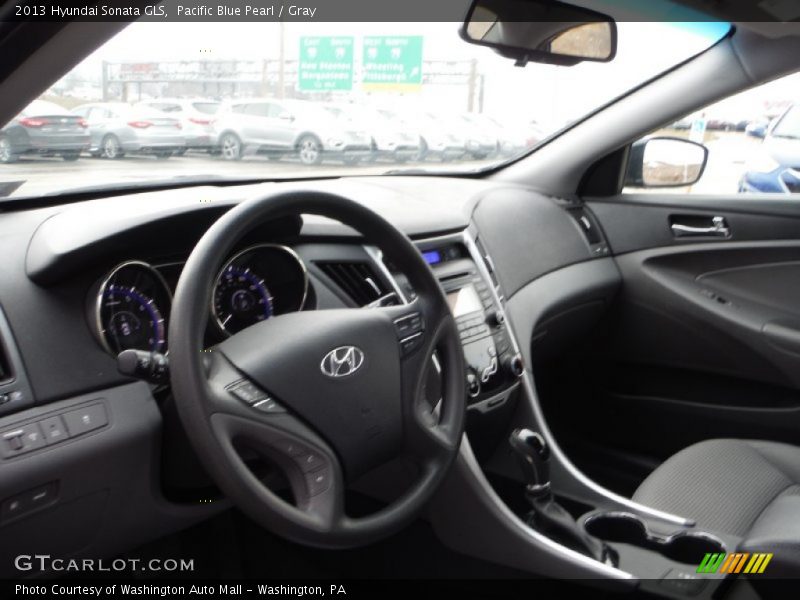 Pacific Blue Pearl / Gray 2013 Hyundai Sonata GLS