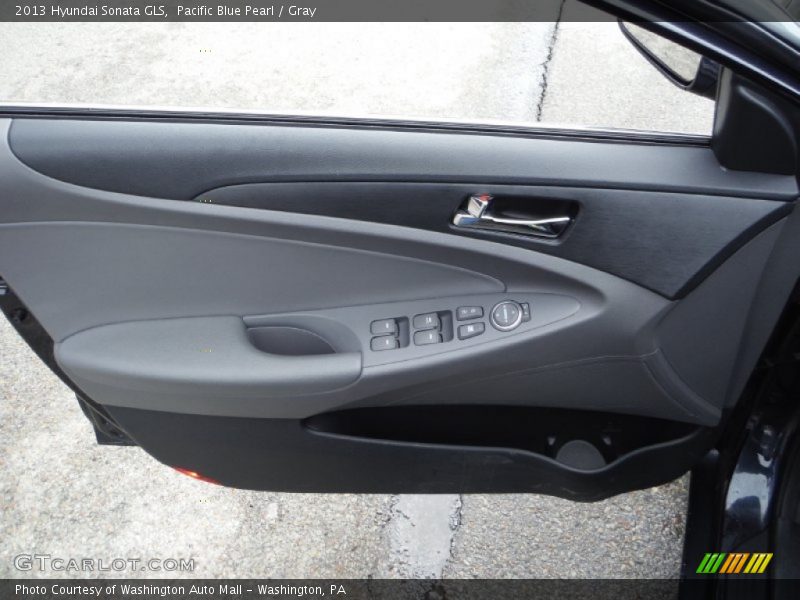 Pacific Blue Pearl / Gray 2013 Hyundai Sonata GLS