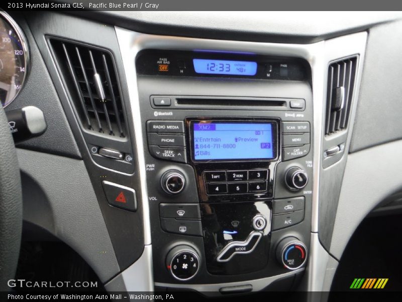 Pacific Blue Pearl / Gray 2013 Hyundai Sonata GLS