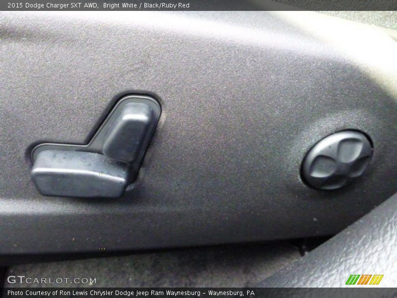 Bright White / Black/Ruby Red 2015 Dodge Charger SXT AWD