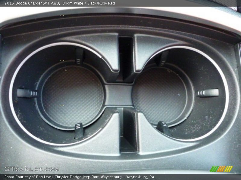 Bright White / Black/Ruby Red 2015 Dodge Charger SXT AWD