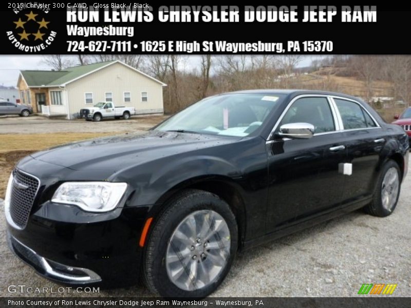 Gloss Black / Black 2015 Chrysler 300 C AWD