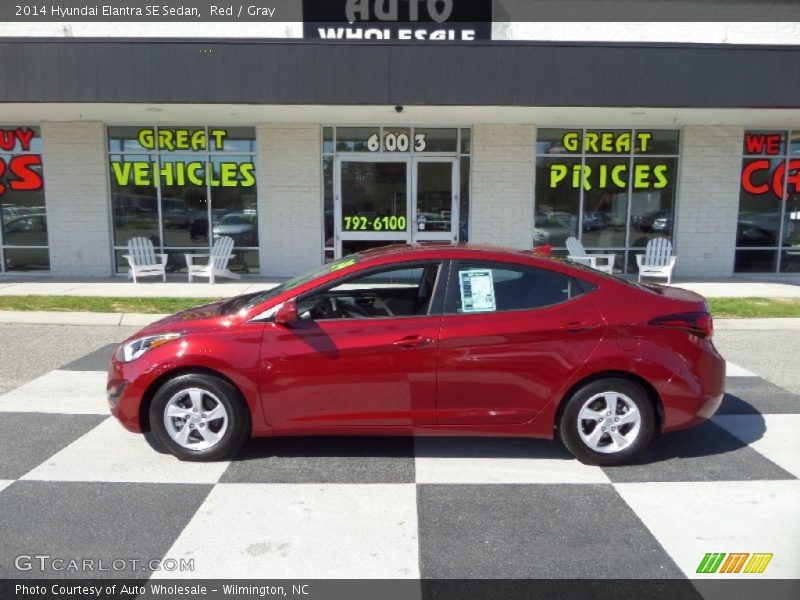 Red / Gray 2014 Hyundai Elantra SE Sedan