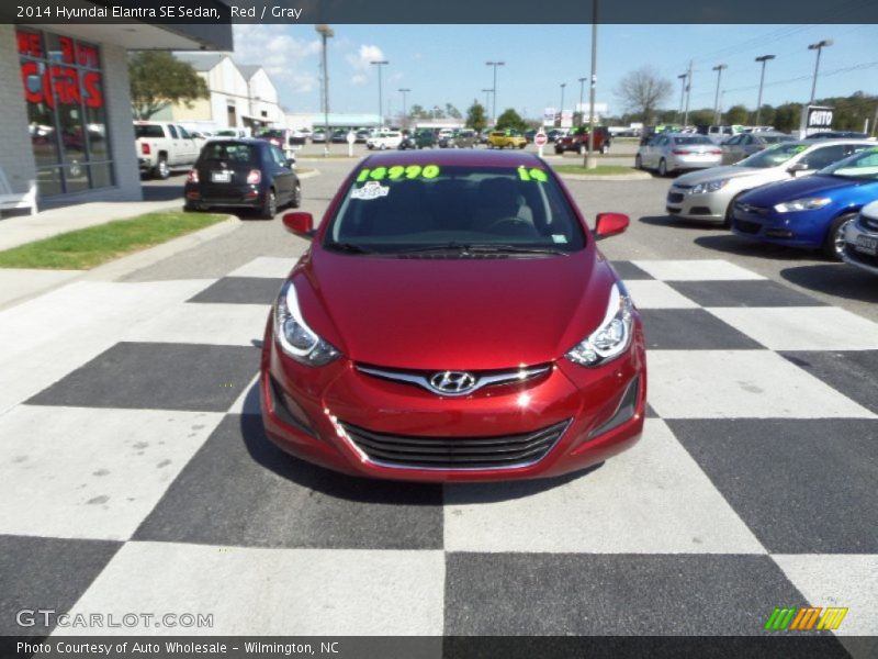 Red / Gray 2014 Hyundai Elantra SE Sedan