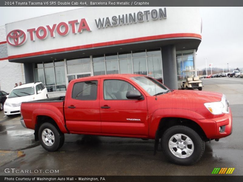 Barcelona Red Metallic / Graphite 2014 Toyota Tacoma V6 SR5 Double Cab 4x4