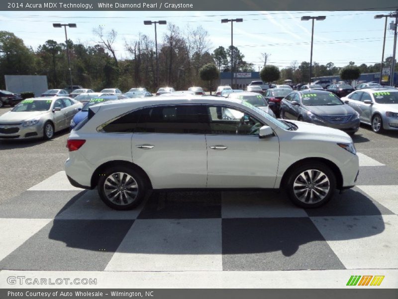 White Diamond Pearl / Graystone 2014 Acura MDX Technology