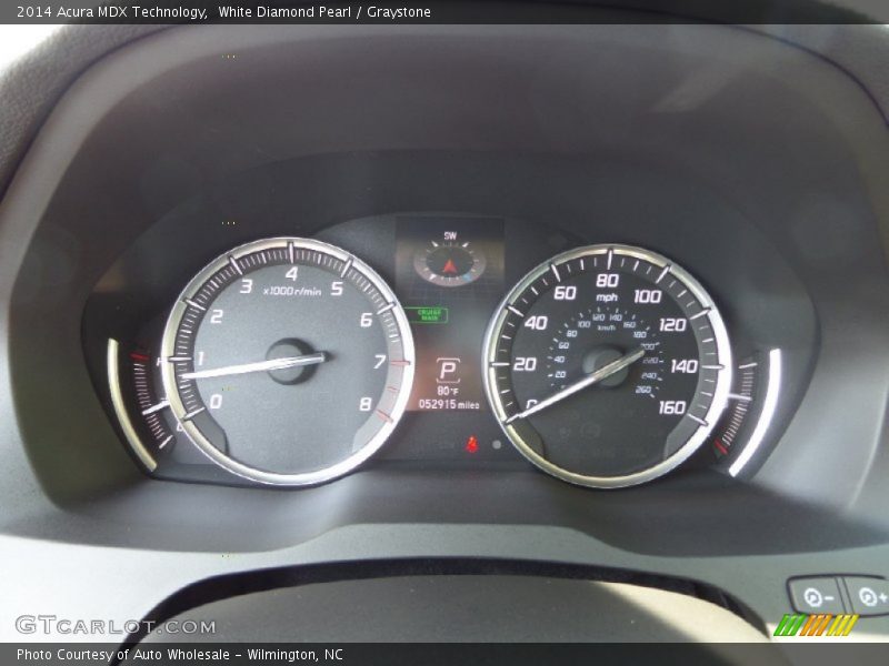 White Diamond Pearl / Graystone 2014 Acura MDX Technology
