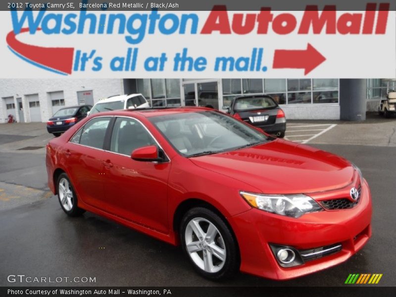 Barcelona Red Metallic / Black/Ash 2012 Toyota Camry SE