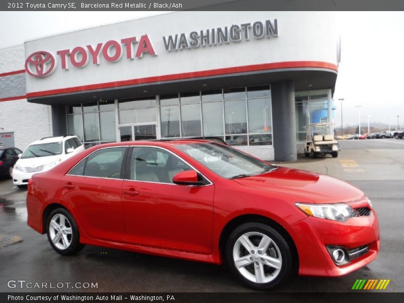 Barcelona Red Metallic / Black/Ash 2012 Toyota Camry SE
