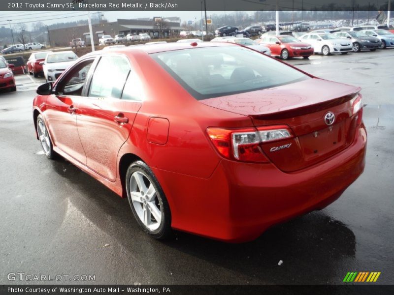 Barcelona Red Metallic / Black/Ash 2012 Toyota Camry SE