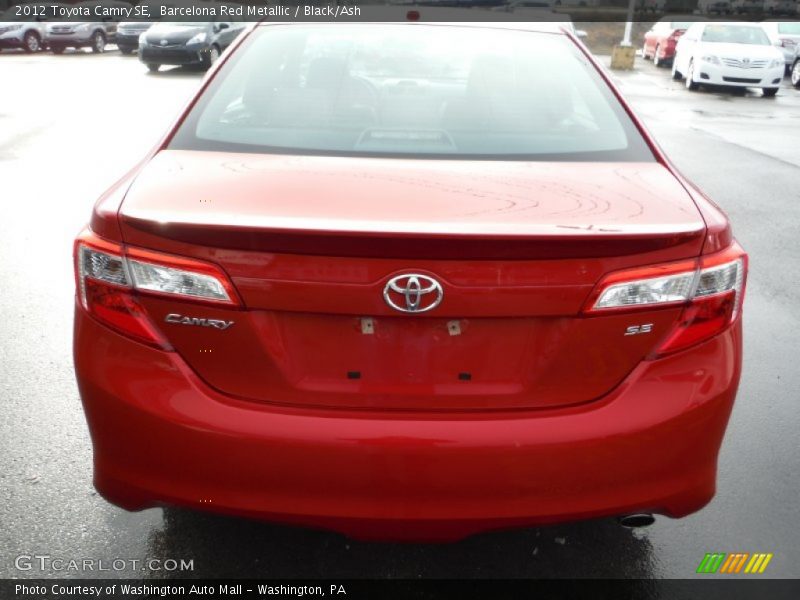 Barcelona Red Metallic / Black/Ash 2012 Toyota Camry SE
