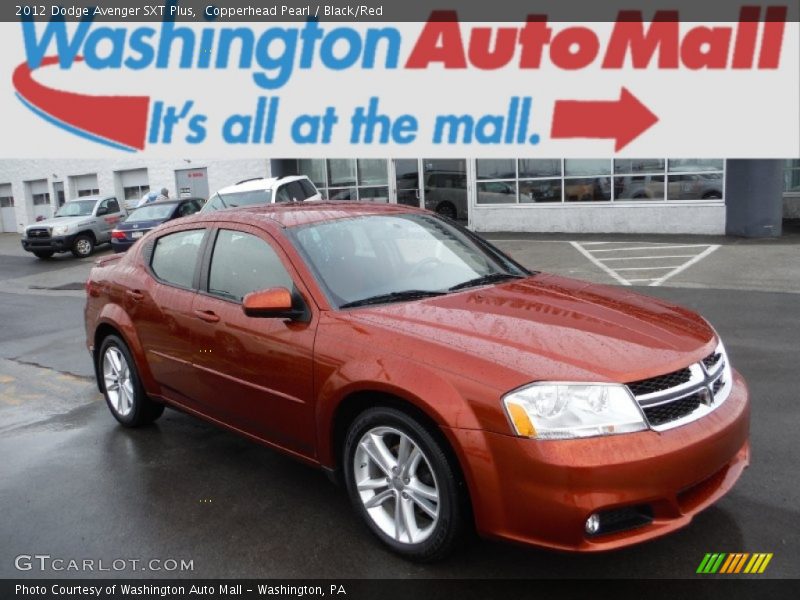 Copperhead Pearl / Black/Red 2012 Dodge Avenger SXT Plus