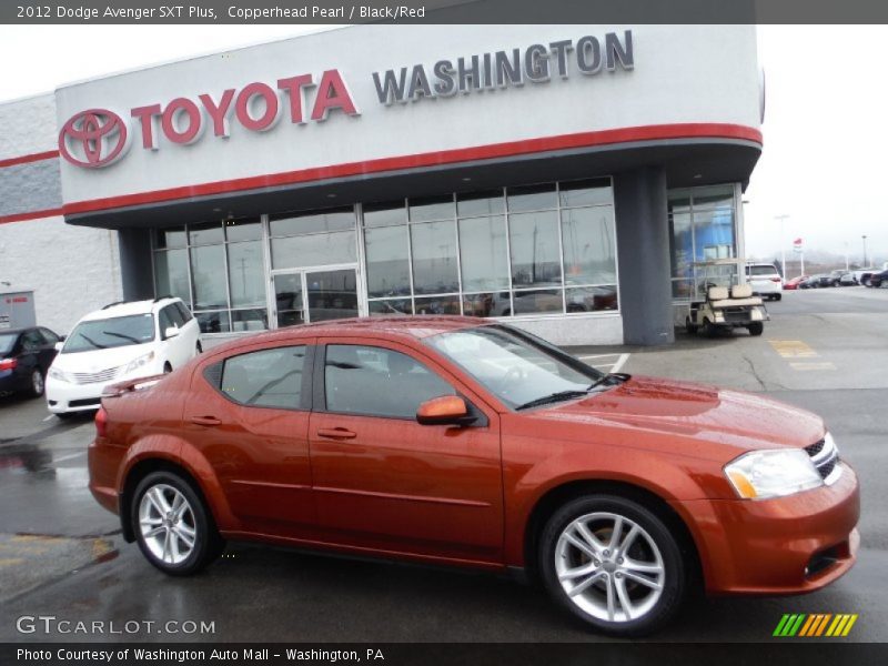 Copperhead Pearl / Black/Red 2012 Dodge Avenger SXT Plus