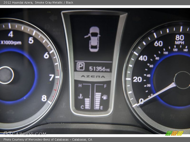 Smoke Gray Metallic / Black 2012 Hyundai Azera