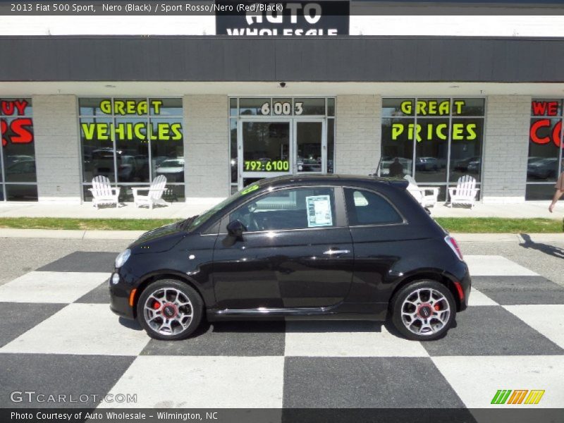 Nero (Black) / Sport Rosso/Nero (Red/Black) 2013 Fiat 500 Sport
