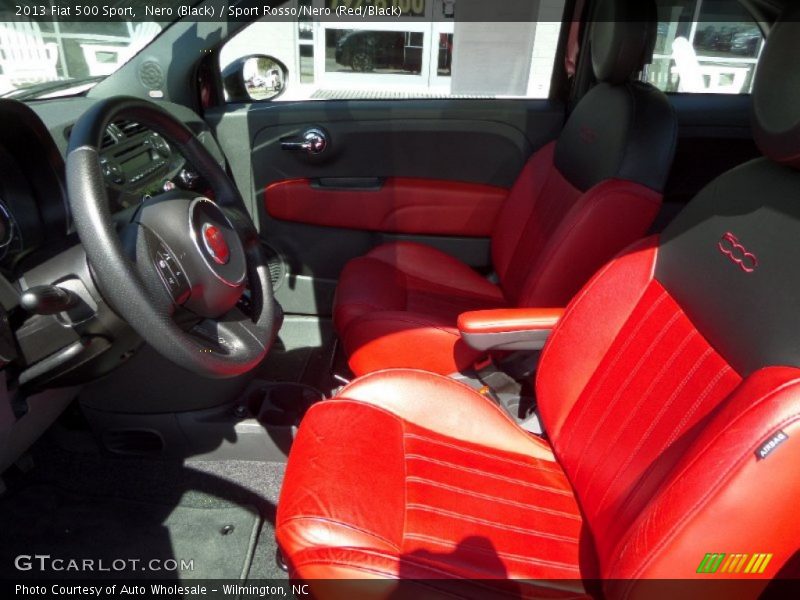 Nero (Black) / Sport Rosso/Nero (Red/Black) 2013 Fiat 500 Sport