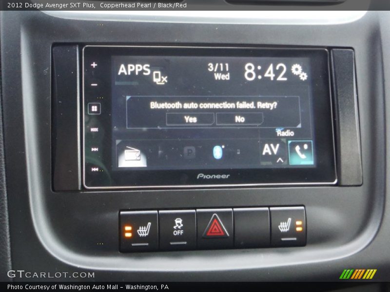 Copperhead Pearl / Black/Red 2012 Dodge Avenger SXT Plus