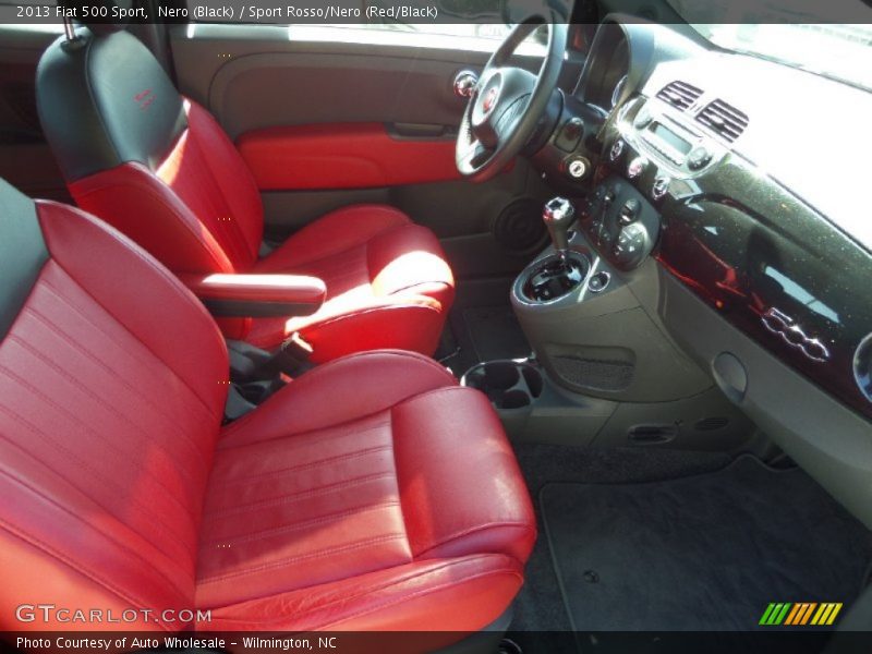 Nero (Black) / Sport Rosso/Nero (Red/Black) 2013 Fiat 500 Sport