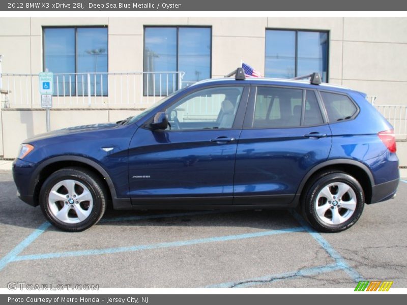 Deep Sea Blue Metallic / Oyster 2012 BMW X3 xDrive 28i