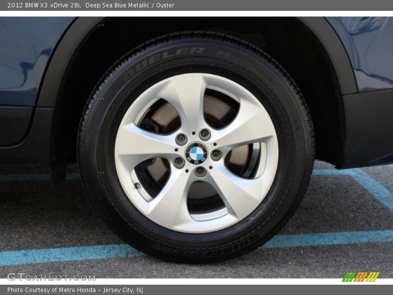 Deep Sea Blue Metallic / Oyster 2012 BMW X3 xDrive 28i