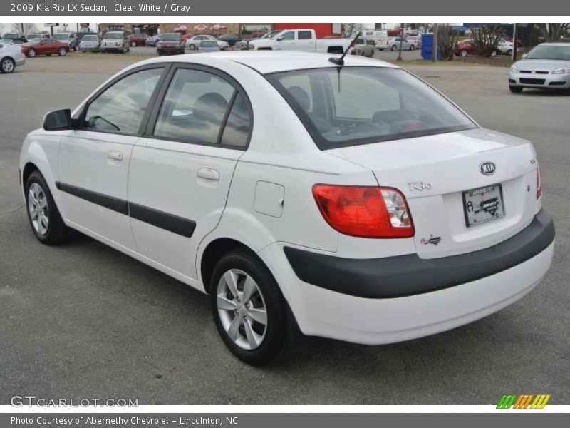 Clear White / Gray 2009 Kia Rio LX Sedan