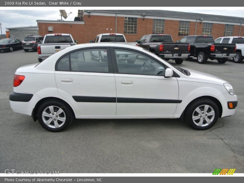 Clear White / Gray 2009 Kia Rio LX Sedan