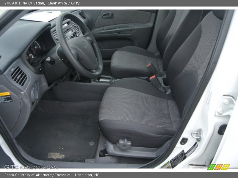 Clear White / Gray 2009 Kia Rio LX Sedan