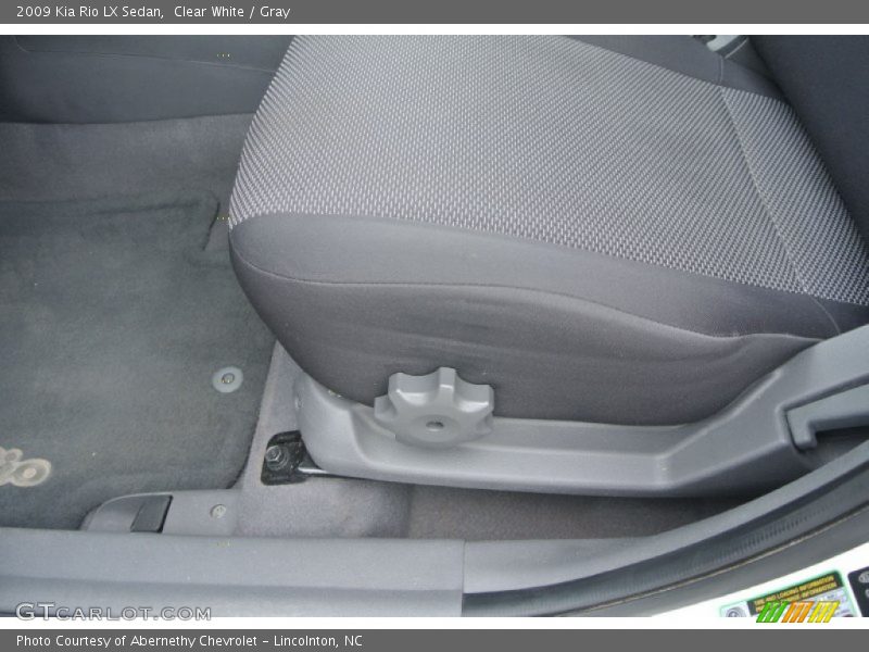 Clear White / Gray 2009 Kia Rio LX Sedan