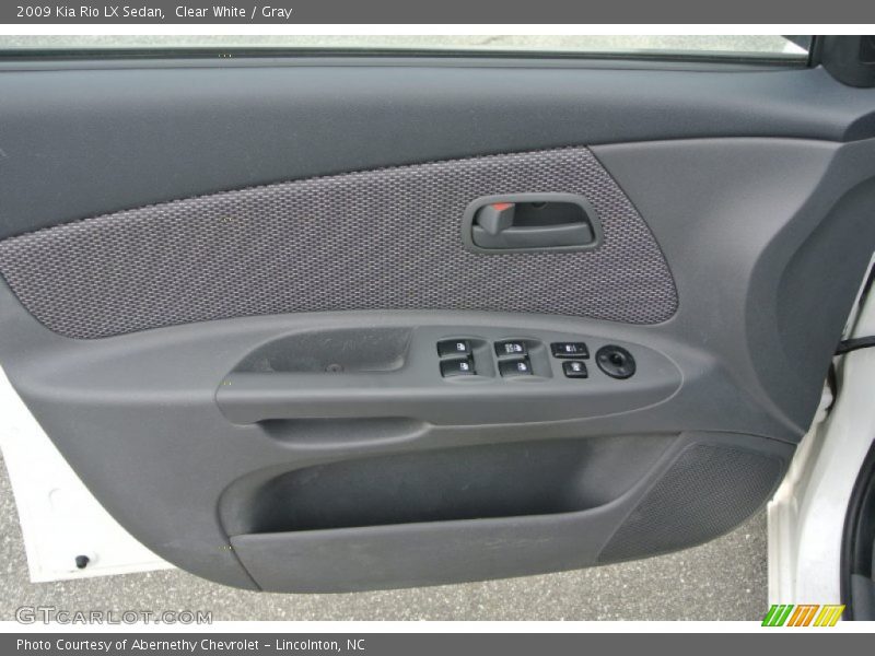 Clear White / Gray 2009 Kia Rio LX Sedan