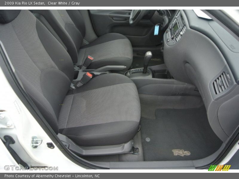 Clear White / Gray 2009 Kia Rio LX Sedan