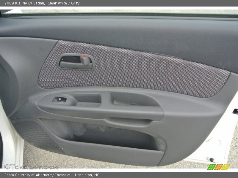 Clear White / Gray 2009 Kia Rio LX Sedan