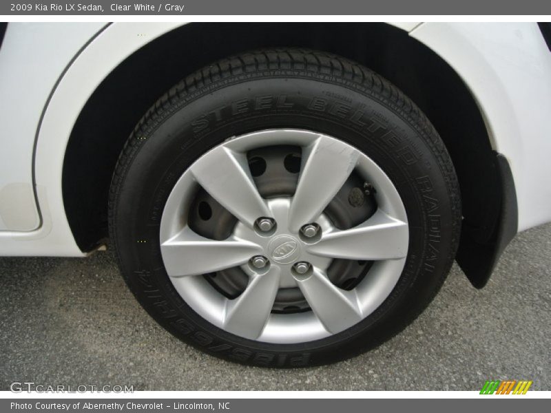 Clear White / Gray 2009 Kia Rio LX Sedan