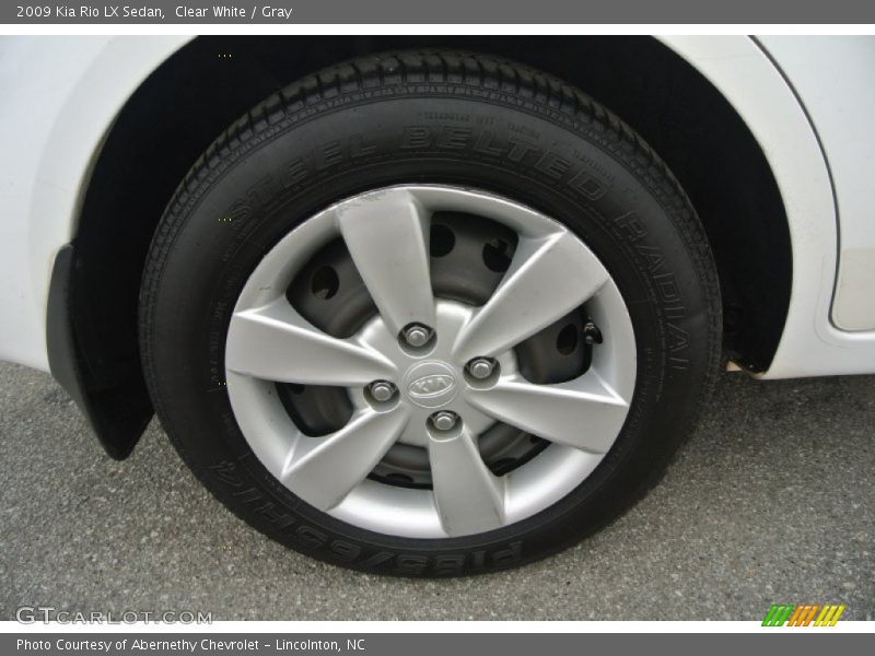 Clear White / Gray 2009 Kia Rio LX Sedan