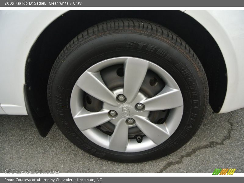 Clear White / Gray 2009 Kia Rio LX Sedan