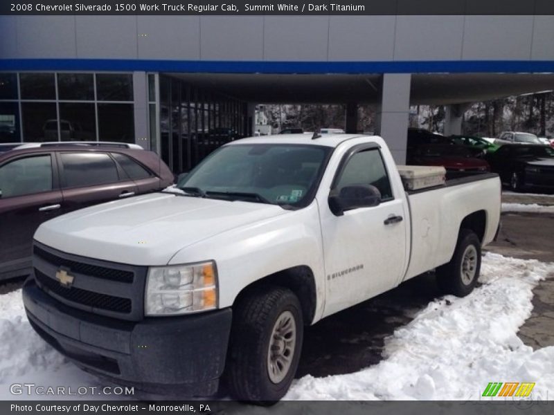 Front 3/4 View of 2008 Silverado 1500 Work Truck Regular Cab