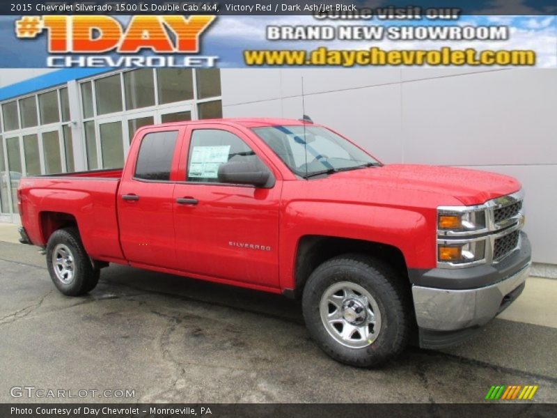Victory Red / Dark Ash/Jet Black 2015 Chevrolet Silverado 1500 LS Double Cab 4x4