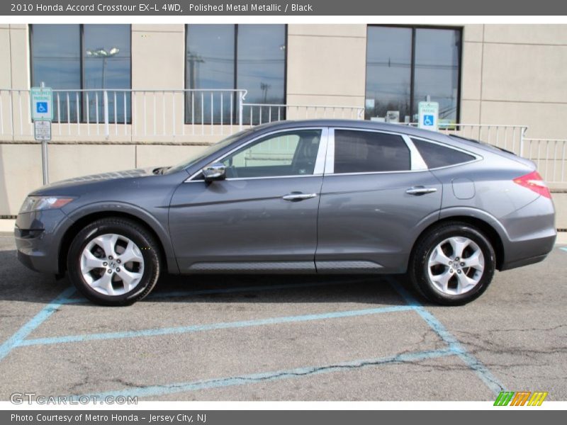 Polished Metal Metallic / Black 2010 Honda Accord Crosstour EX-L 4WD