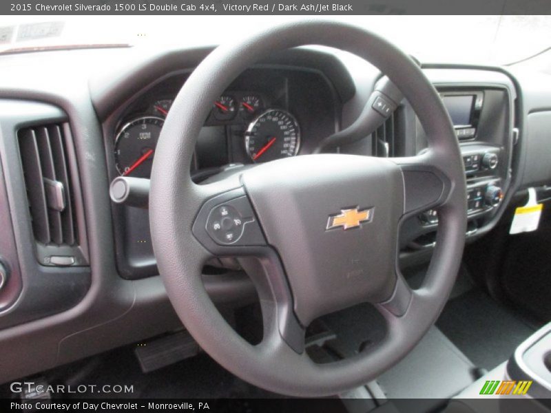 Victory Red / Dark Ash/Jet Black 2015 Chevrolet Silverado 1500 LS Double Cab 4x4