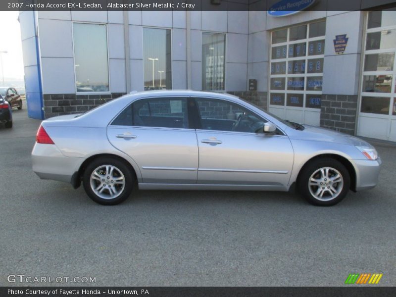 Alabaster Silver Metallic / Gray 2007 Honda Accord EX-L Sedan