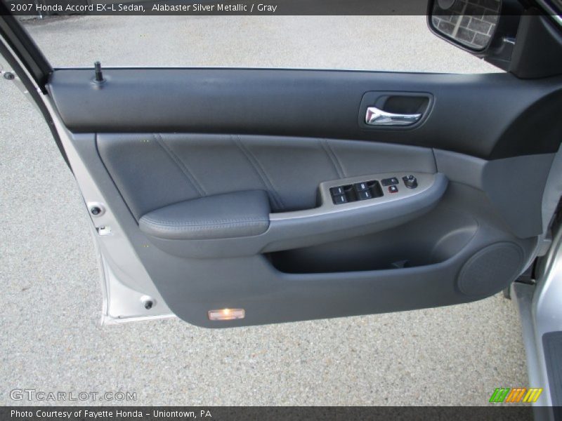 Alabaster Silver Metallic / Gray 2007 Honda Accord EX-L Sedan