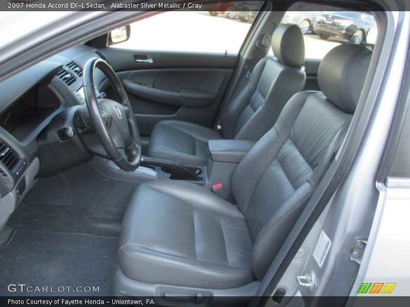 Alabaster Silver Metallic / Gray 2007 Honda Accord EX-L Sedan