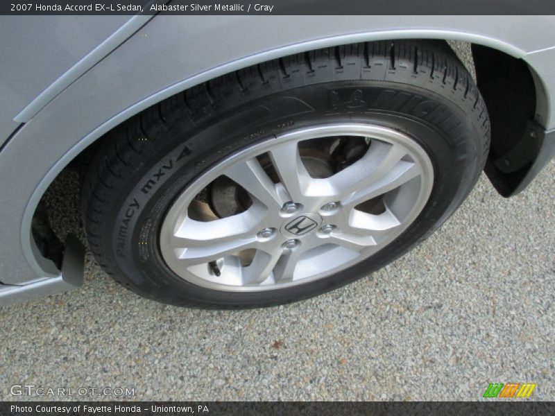 Alabaster Silver Metallic / Gray 2007 Honda Accord EX-L Sedan