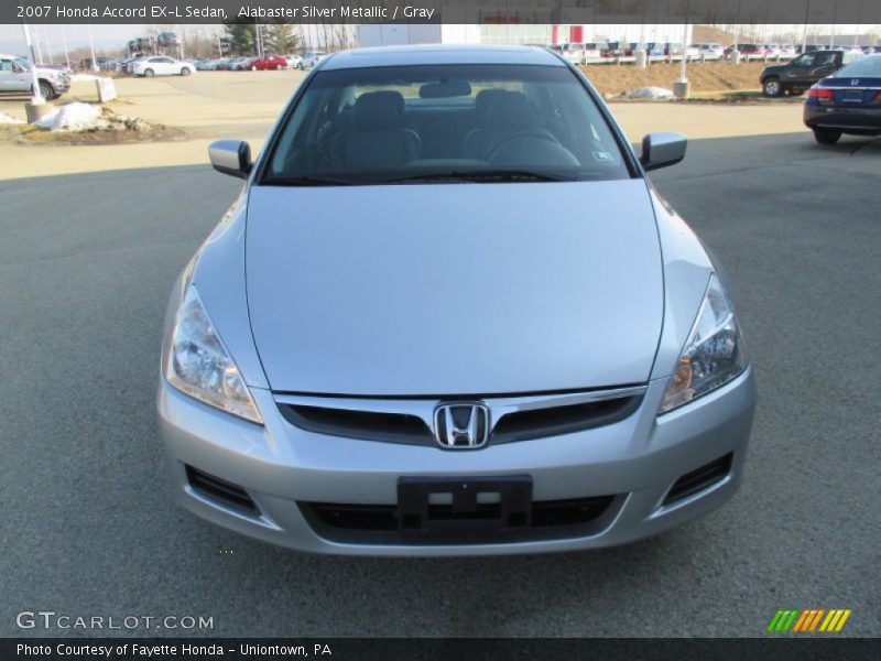 Alabaster Silver Metallic / Gray 2007 Honda Accord EX-L Sedan