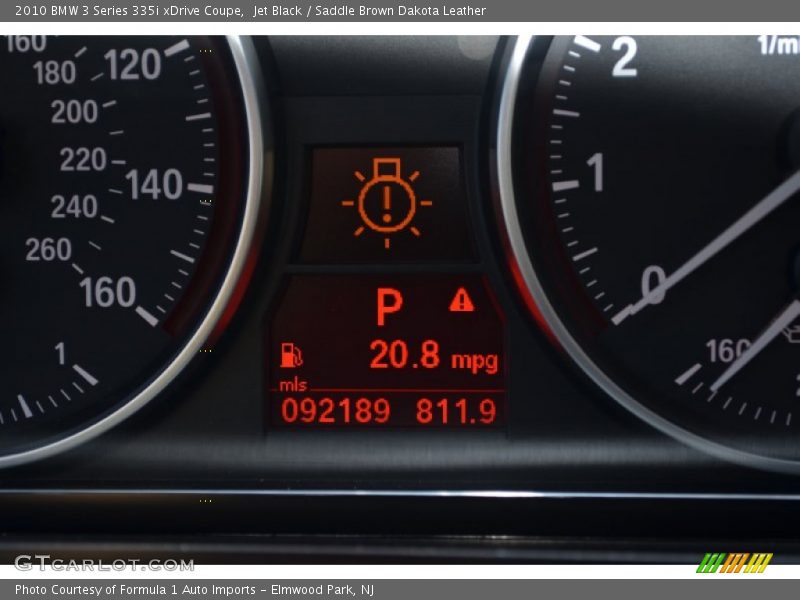 Jet Black / Saddle Brown Dakota Leather 2010 BMW 3 Series 335i xDrive Coupe
