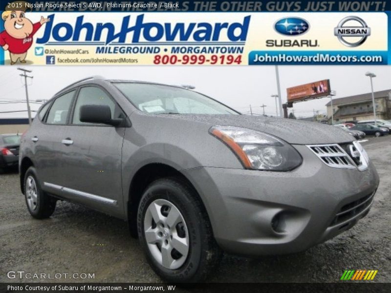 Platinum Graphite / Black 2015 Nissan Rogue Select S AWD