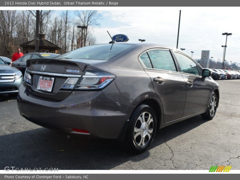 Urban Titanium Metallic / Beige 2013 Honda Civic Hybrid Sedan