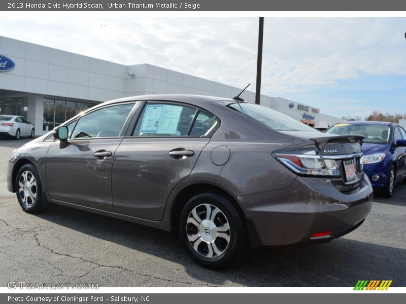 Urban Titanium Metallic / Beige 2013 Honda Civic Hybrid Sedan