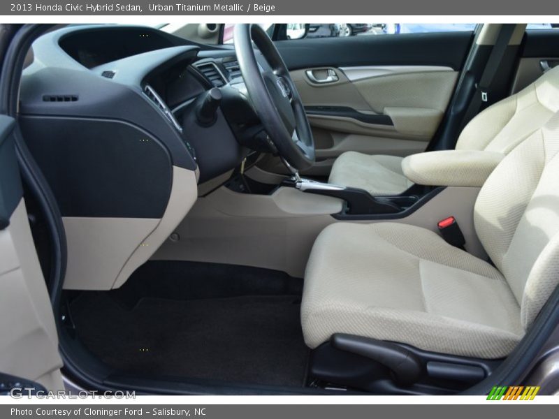Urban Titanium Metallic / Beige 2013 Honda Civic Hybrid Sedan