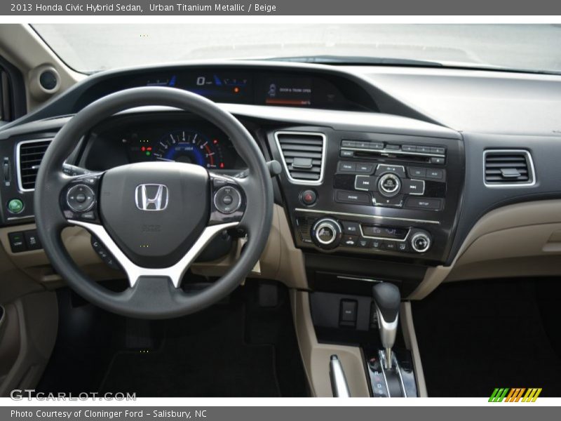 Urban Titanium Metallic / Beige 2013 Honda Civic Hybrid Sedan