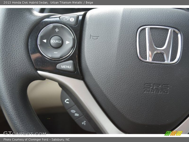 Urban Titanium Metallic / Beige 2013 Honda Civic Hybrid Sedan